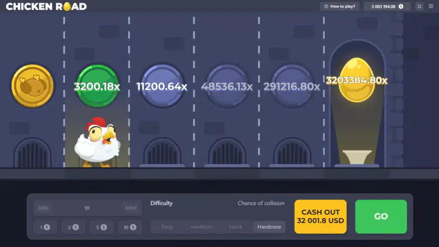 Demoversion av spelet Chicken Cross.